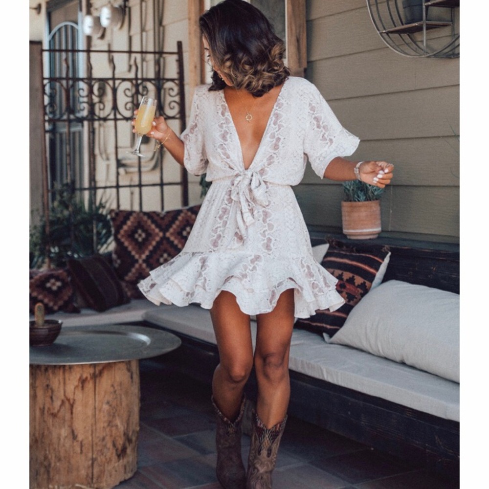 Kivari Zanzibar Tie Up Mini Dress